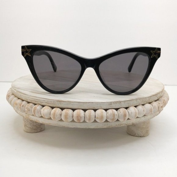 Stella McCartney Accessories - Stella McCartney Black Star Cat Eye Sunglasses